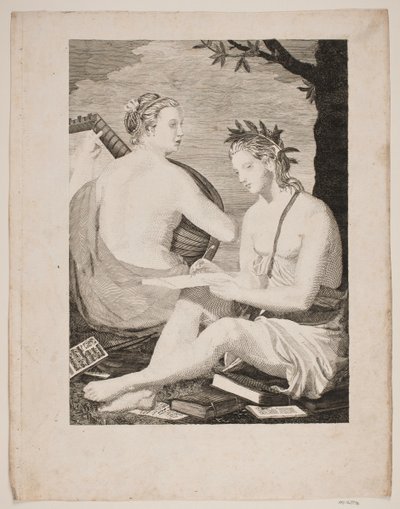 Terpsichore a Kalliope od Gerhard Ludvig Lahde