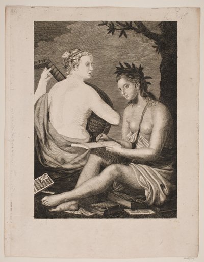 Terpsichore a Kalliope od Gerhard Ludvig Lahde