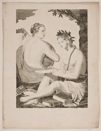 Terpsichore a Kalliope od Gerhard Ludvig Lahde