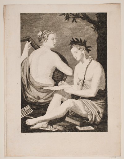 Terpsichore a Kalliope od Gerhard Ludvig Lahde