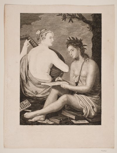 Terpsichore a Kalliope od Gerhard Ludvig Lahde