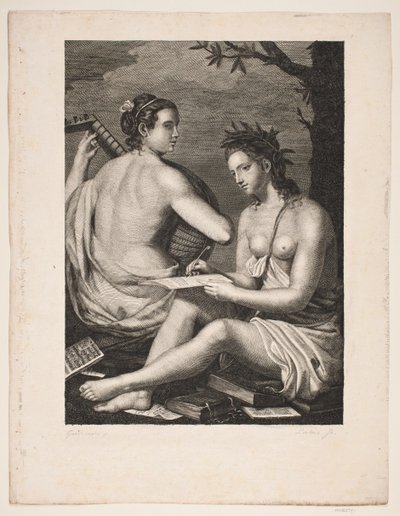 Terpsichore a Kalliope od Gerhard Ludvig Lahde