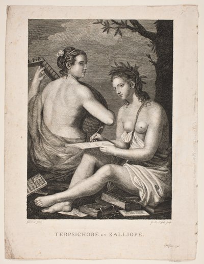 Terpsichore a Kalliope od Gerhard Ludvig Lahde