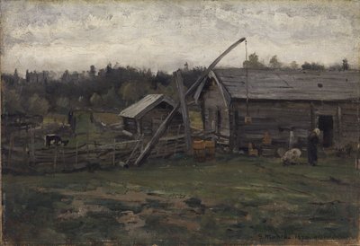 Stará stodola, Hedmark od Gerhard Munthe