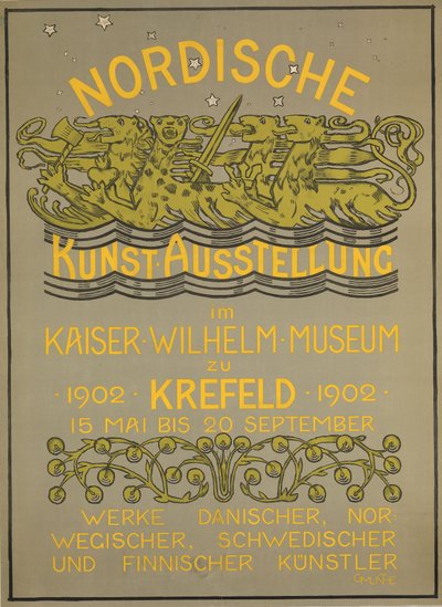 Nordische Kunstausstellung im Kaiser Wilhelm Museum 1902 od Gerhard Munthe