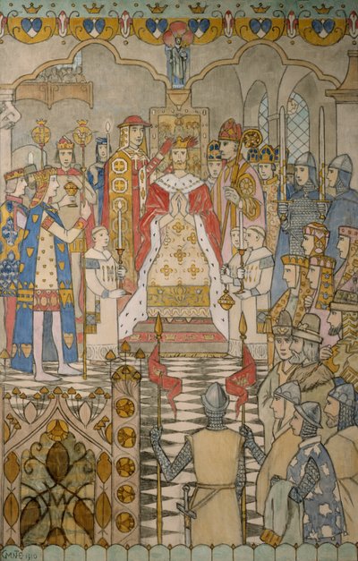 Korunovace krále Haakona od Gerhard Peter Frantz Vilhelm Munthe