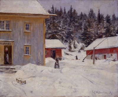 Dvůr na farmě Valler od Gerhard Peter Frantz Vilhelm Munthe