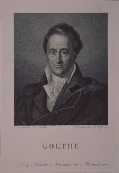 Portrét autora Johanna Wolfganga von Goethe 1749-1832 od Gerhard von Kügelgen