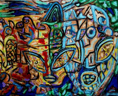 Alien Abstract,2019 (olej na plátně) od Gerhardt Isringhaus