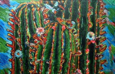 Kvetoucí kaktus, 2013 (olej na plátně) od Gerhardt Isringhaus