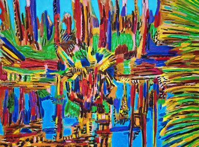 Estuario Abstracto II, .2018 (olej na plátně) od Gerhardt Isringhaus