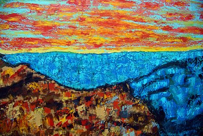 Shiva Sunrise, 2022, olej na plátně od Gerhardt Isringhaus