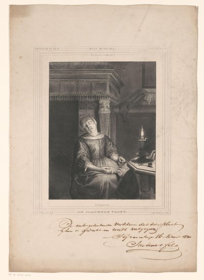 spící žena od Gerhardus Fredericus Eilbracht