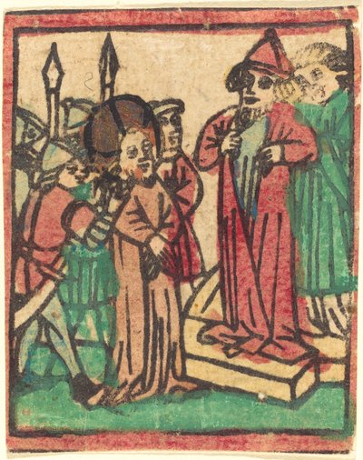 Kaifáš, který si trhá šaty od German 15th Century