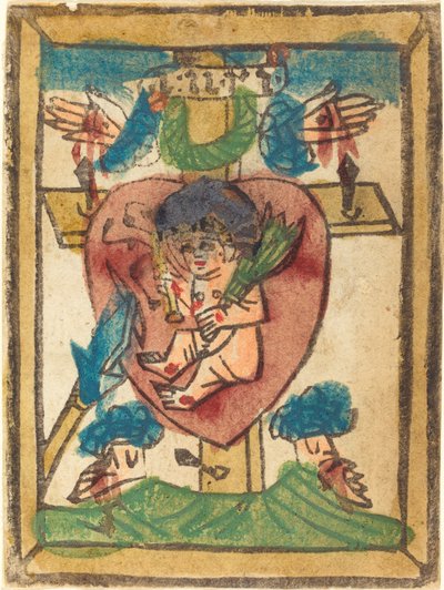 Kristus Dítě v Nejsvětějším Srdci od German 15th Century