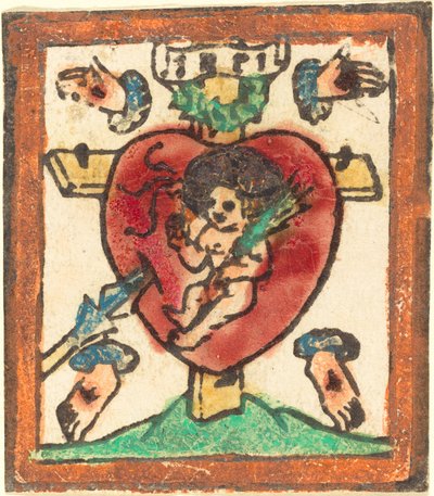 Kristus Dítě v Nejsvětějším Srdci od German 15th Century