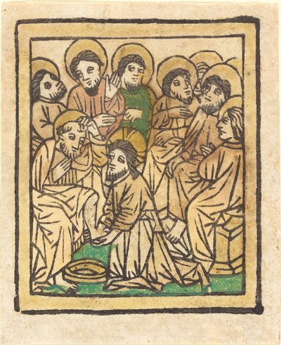 Kristus umývá nohy apoštolům od German 15th Century