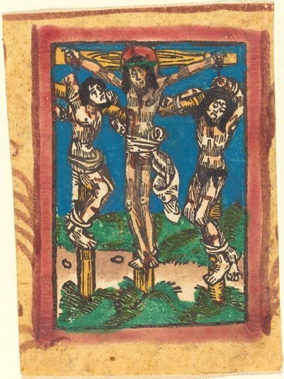 Kristus na kříži mezi dvěma zloději od German 15th Century