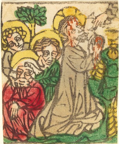 Kristus na hoře Olivetské od German 15th Century