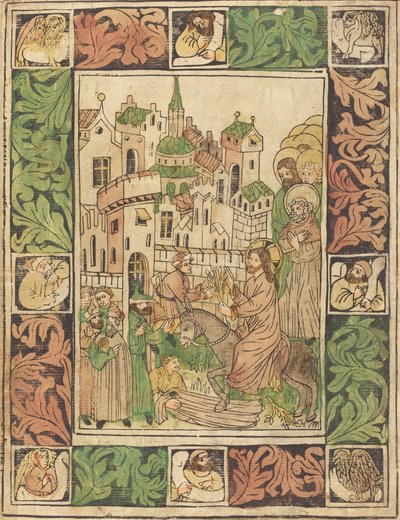 Kristův vjezd do Jeruzaléma od German 15th Century