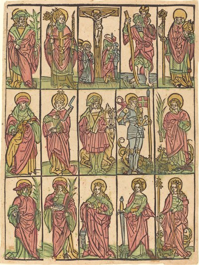 Čtrnáct pomocných svatých od German 15th Century