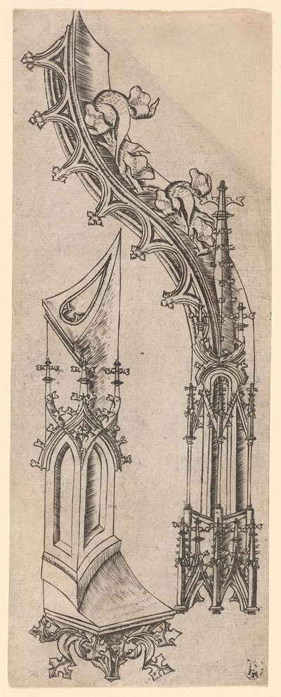 gotické písmeno "d" od German 15th Century