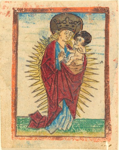 Madonna a dítě ve slávě od German 15th Century