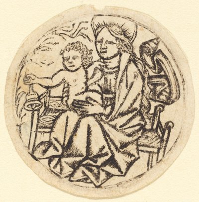 Madonna a dítě se zvonkem od German 15th Century