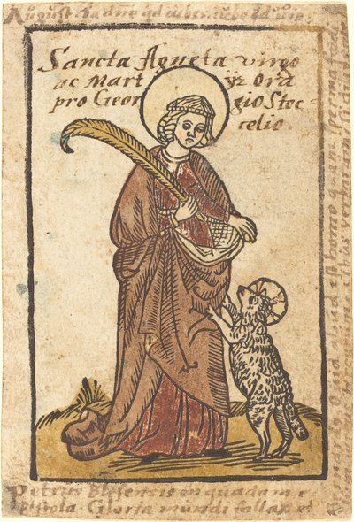 Svatá Anežka od German 15th Century