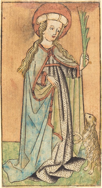 Svatá Anežka od German 15th Century
