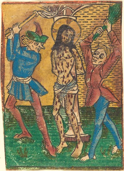 Bičování Krista od German 15th Century