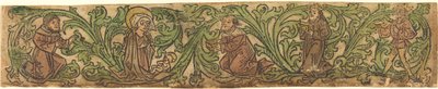 Klanění tří králů zasazené do hranice od German 15th Century