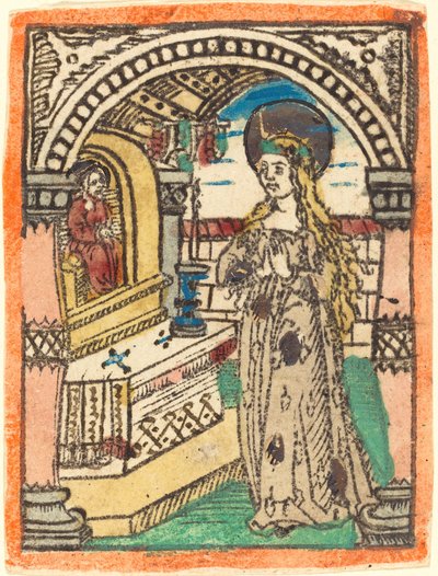Panna v rouše vyšívaná klasy od German 15th Century