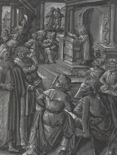 Kristus uzdravuje chromého [verso] od German 16th Century