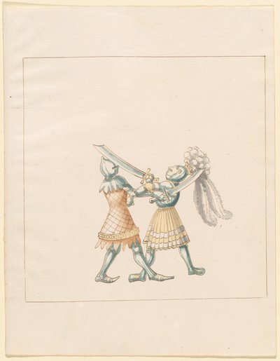 Freydal, Kniha klání a turnaj císaře Maxmiliána I.: Pěší boje (soutěže) (III. díl): Deska 154 od German 16th Century