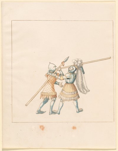 Freydal, Kniha klání a turnaj císaře Maxmiliána I.: Pěší boje (Třety) (III. díl): Talíř 150 od German 16th Century