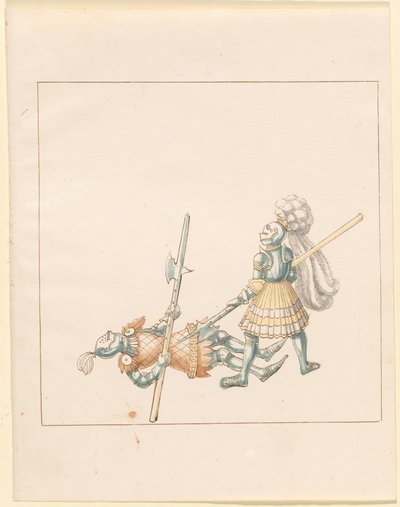 Freydal, Kniha klání a turnaj císaře Maxmiliána I.: Pěší boje (Třety) (III. díl): Talíř 145 od German 16th Century