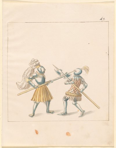 Freydal, Kniha klání a turnaj císaře Maxmiliána I.: Pěší boje (Třety) (III. díl): Deska 146 od German 16th Century