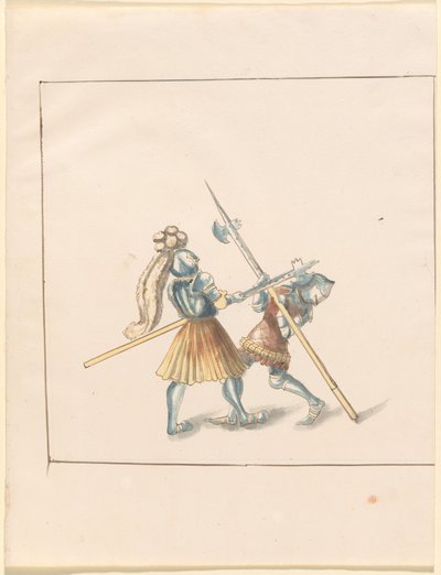 Freydal, Kniha klání a turnaj císaře Maxmiliána I.: Pěší boje (Třety) (III. díl): Deska 142 od German 16th Century