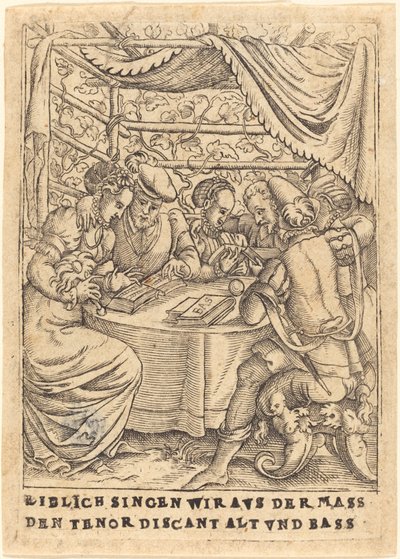 Obvykle zpíváme tenorový diskant alt a bas před davem od German 16th Century