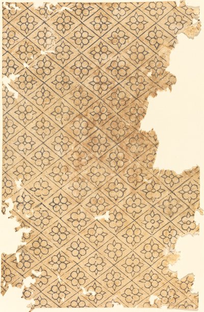 List s květinovým a diamantovým vzorem od German 16th Century