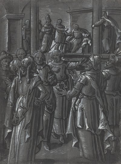 Velekněz před Pilátem [verso] od German 16th Century