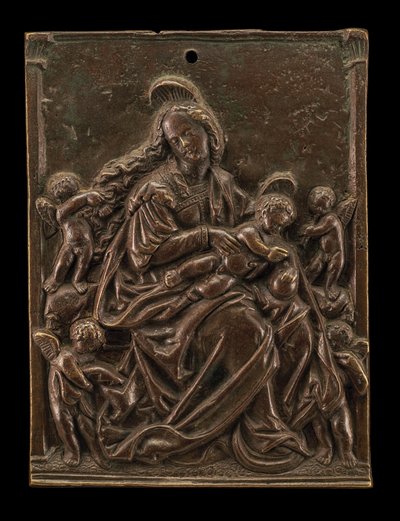 Panna a dítě se čtyřmi anděly od German 16th Century