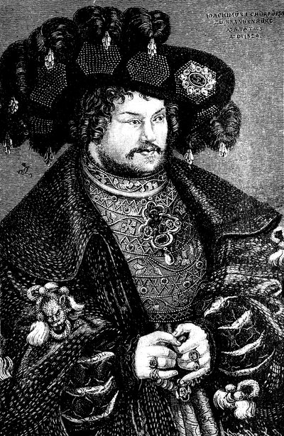 Portrét Joachima I. Nestora 1484-1535, Braniborského kurfiřta Kopie po Lucase Cranacha t. E, 15. století od German Master
