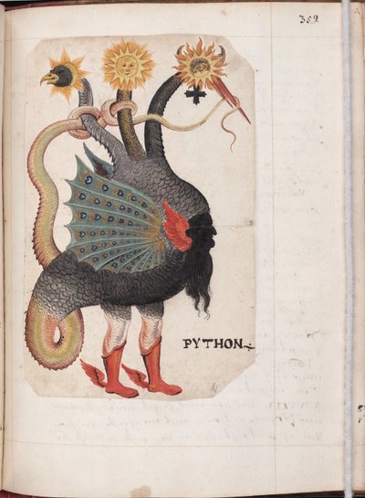 Python z: Alchymistické a rosekruciánské kompendium, asi 1760 od German Master