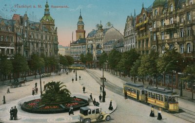 Frankfurt, Rossmarkt. Pohlednice odeslaná v roce 1913. od German Photographer