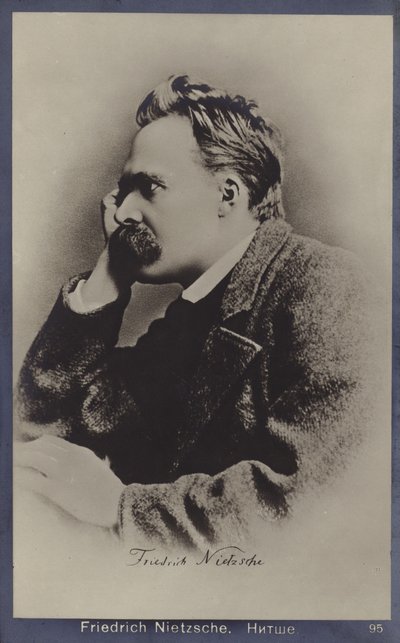 Friedrich Nietzche (1844-1900), německý filozof a spisovatel (čb fotografie) od German Photographer