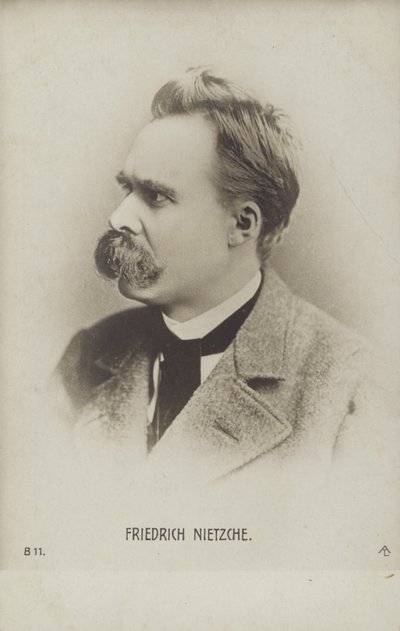 Friedrich Nietzche (1844-1900), německý filozof a spisovatel (čb fotografie) od German Photographer