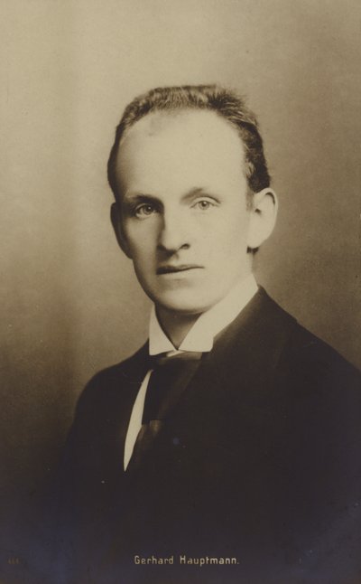 Gerhard Hauptmann (1862-1946), německý dramatik a spisovatel (čb fotografie) od German Photographer