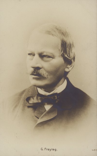 Gustav Freytag (1816-1895), německý spisovatel a dramatik (čb fotografie) od German Photographer